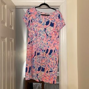 Lilly Pulitzer Marlowe Dress - Pelican Pink Head in the San - Size L